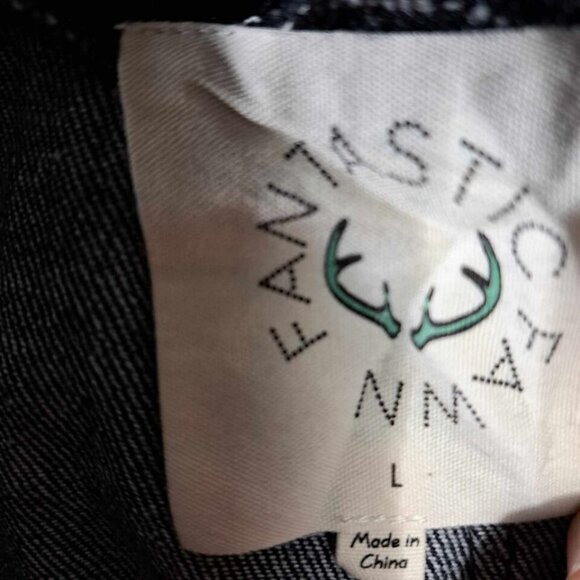 Fantastic Fawn Women's size L Black Wash Jean Mini Skirt Lace‎ Up Frayed Hemline - Picture 4 of 8